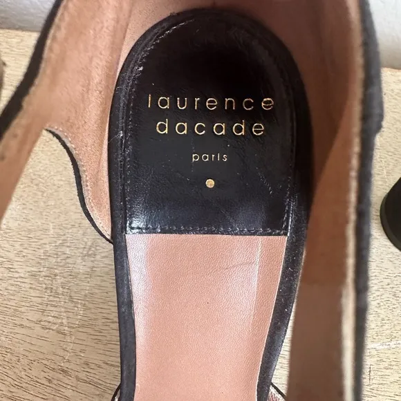 Laurence Dacade Mindy Black Suede Mary Jane Pumps