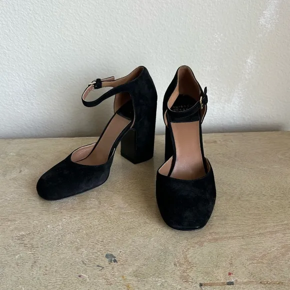 Laurence Dacade Mindy Black Suede Mary Jane Pumps
