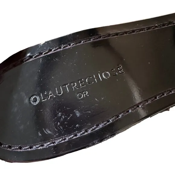 L’autre Chose | Black Open Toe Jeweled Block Heels Size 37