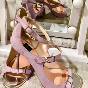 Lavender suede sexy heels