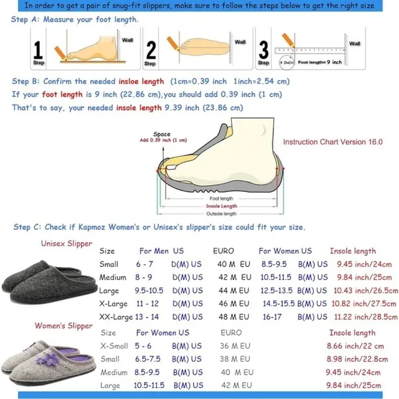 LE KAPMOZ Organic Merino Wool Warm Slip On House Slippers Breathable Clog
