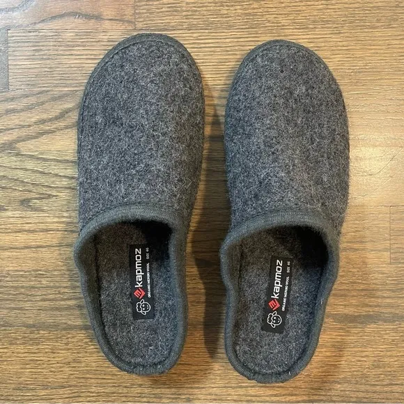 LE KAPMOZ Organic Merino Wool Warm Slip On House Slippers Breathable Clog