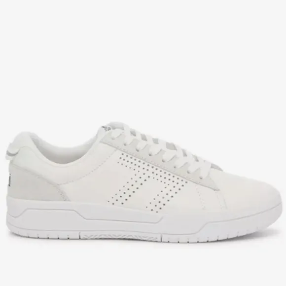 LE TIGRE Tompkins Sneaker White Leather with Removable cushioned insole Size 6.5