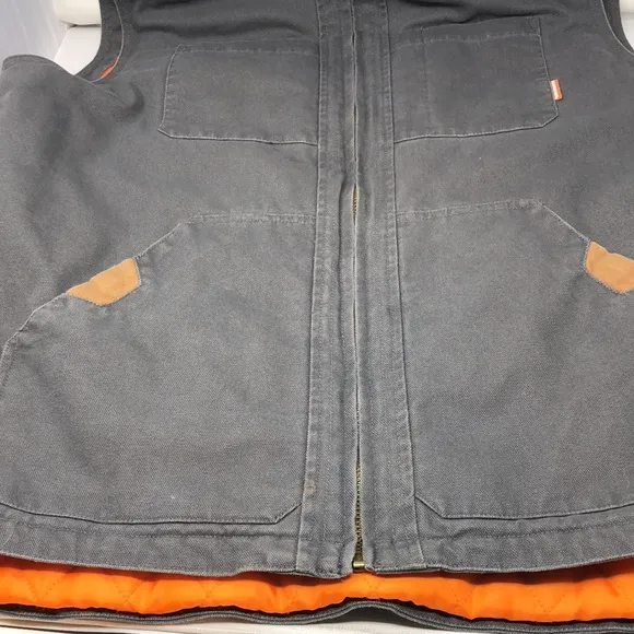 Legendary Whitetails Canvas Cross Trail Workwear Vest Mens XL Tall Charcoal Gray
