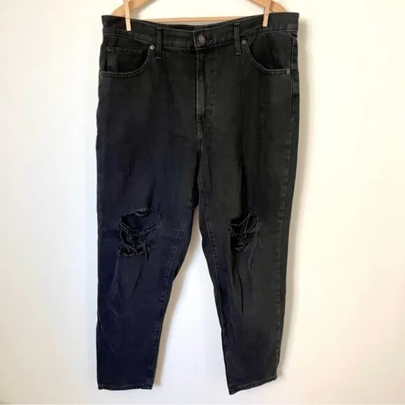 Levi's High Waisted Mom Women's Jeans Black Size 34