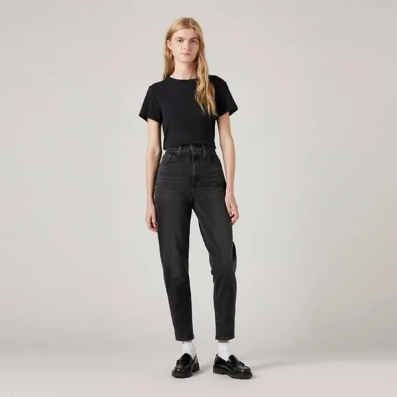 Levi's High Waisted Mom Women's Jeans Black Size 34