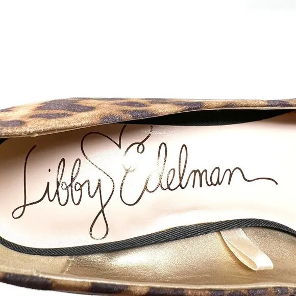Libby Edelman Jenna Block Heel Pump. Leopard Print. Size 7