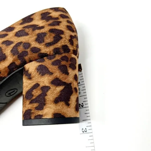 Libby Edelman Jenna Block Heel Pump. Leopard Print. Size 7