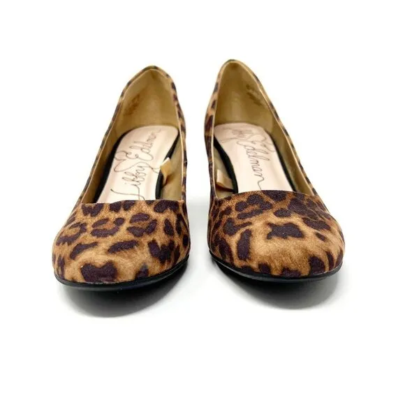 Libby Edelman Jenna Block Heel Pump. Leopard Print. Size 7