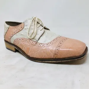Liberty Fortune Ostrich Pattern Leather Oxfords