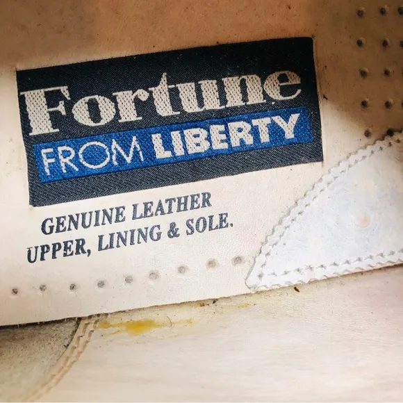 Liberty Fortune Ostrich Pattern Leather Oxfords
