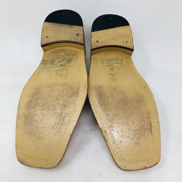 Liberty Fortune Ostrich Pattern Leather Oxfords