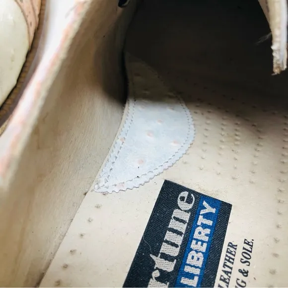 Liberty Fortune Ostrich Pattern Leather Oxfords