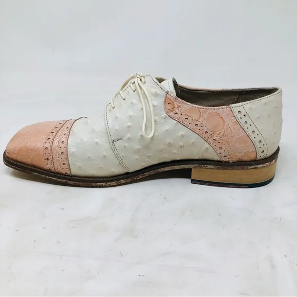 Liberty Fortune Ostrich Pattern Leather Oxfords