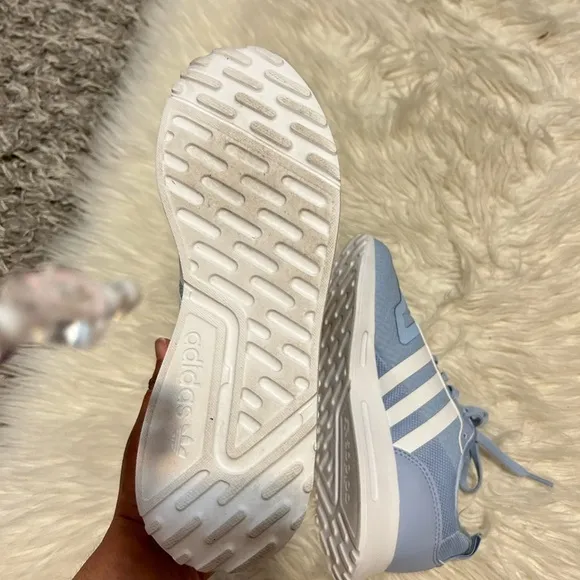 Light blue adidas sneakers