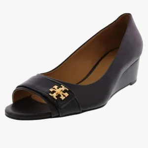Like New! Tory Burch Black Kira Open Toe Wedge 9