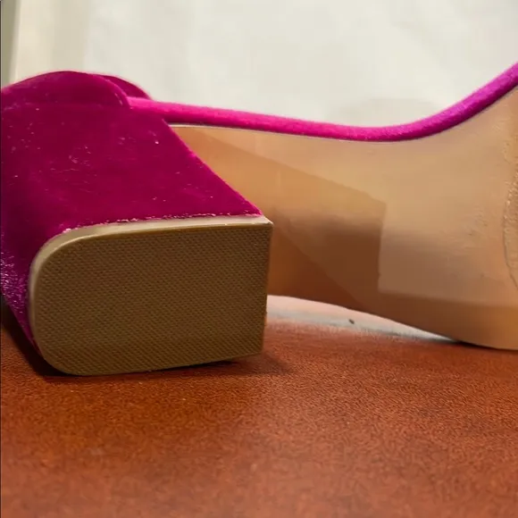 Lilly Pulitzer Women’s 10 Velvet  Pink Fuschia Elegant Ankle Stap Open Toe Heels