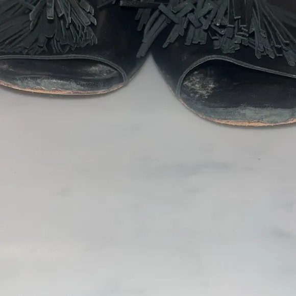 Loeffler Randall “kiki” black leather slides