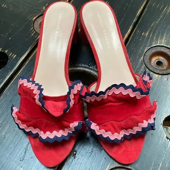 Loeffler Randall Vera Sandal Suede Heeled Mule