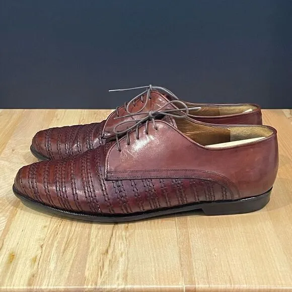Lorenzo Banfi Stitched Oxfords. Made in Italy. Size 10M.