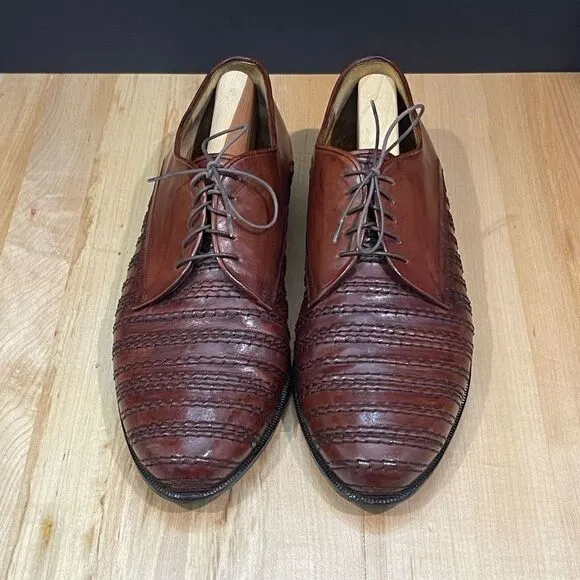Lorenzo Banfi Stitched Oxfords. Made in Italy. Size 10M.