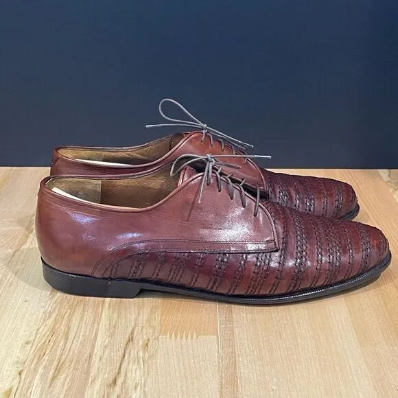 Lorenzo Banfi Stitched Oxfords. Made in Italy. Size 10M.