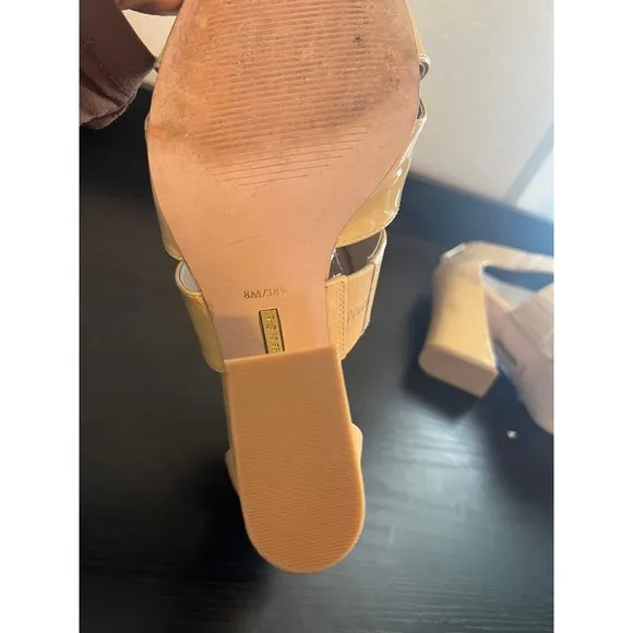 Louise Et Cie Kriztsa Block Heel Nude Cream Heels Size 8