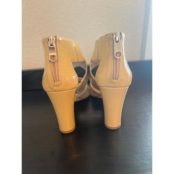 Louise Et Cie Kriztsa Block Heel Nude Cream Heels Size 8