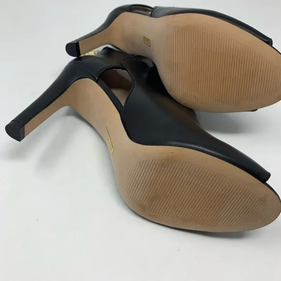 Louise et Cie Lo Ilsabelle Peep Toe Cage Zip Heels