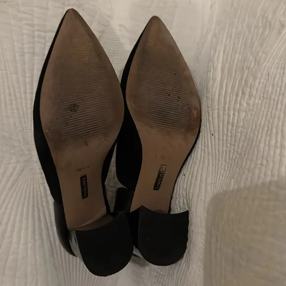 Louise Et Cie Velvet Black Block Heels 7