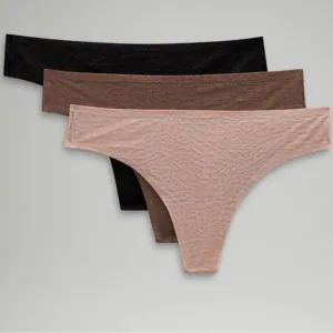 Lululemon InvisiWear Mid-Rise Thong Underwear Lace 3 Pack size Small NWT
