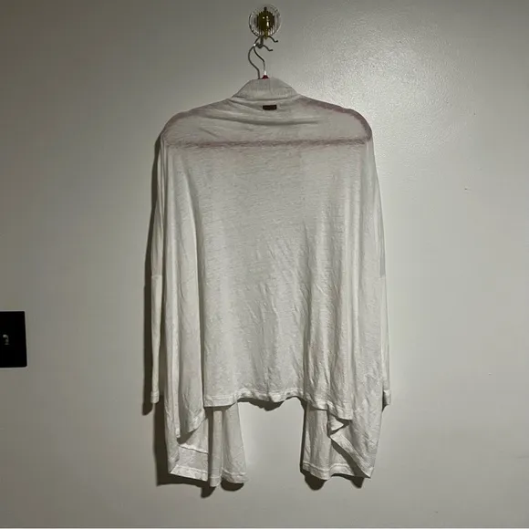 Lunya Organic Pima Short Cardigan in White One size