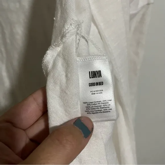 Lunya Organic Pima Short Cardigan in White One size