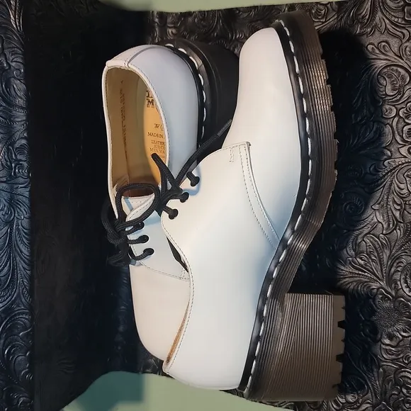 Made in England Dr. Martens Heeled Oxfords