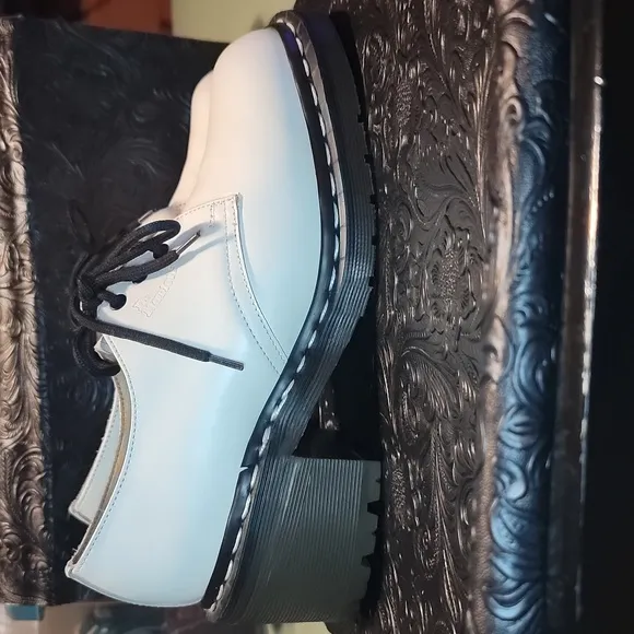 Made in England Dr. Martens Heeled Oxfords