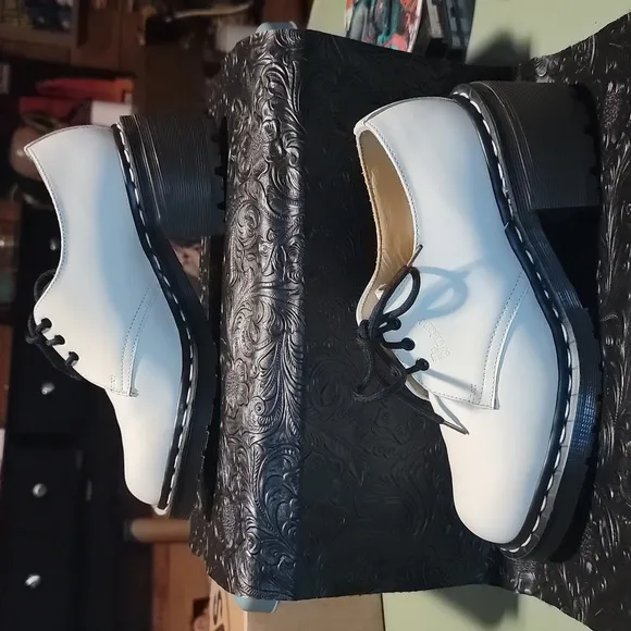Made in England Dr. Martens Heeled Oxfords