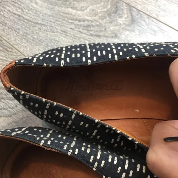 MADEWELL Black/White Leather/Fabric Oxford Shoes 7