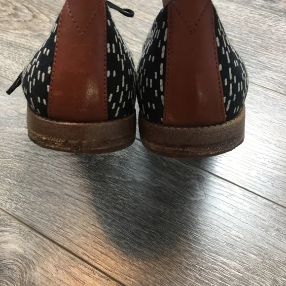 MADEWELL Black/White Leather/Fabric Oxford Shoes 7