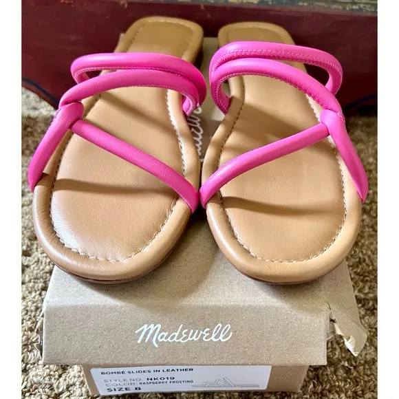 Madewell Bombe Leather Slides 8