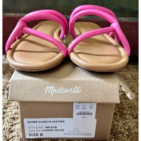 Madewell Bombe Leather Slides 8
