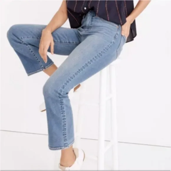 Madewell Cali Demi-Boot Jeans in Dorrance Wash Tencel Denim Size 32