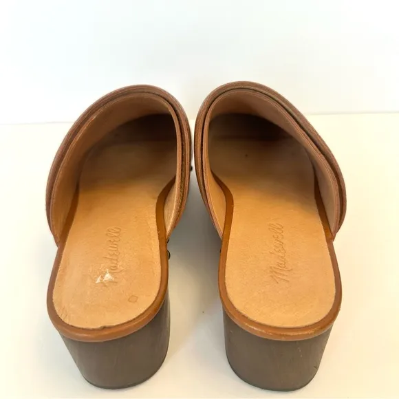 Madewell Cecile clog in oiled leather English saddle, size 9