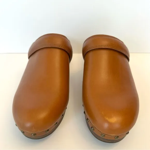 Madewell Cecile clog in oiled leather English saddle, size 9