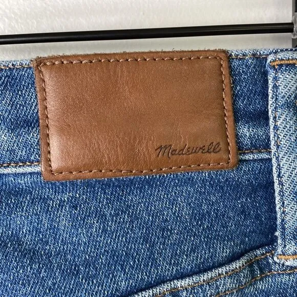 Madewell New! Cali Demi-Boot Distressed Cropped Jeans Bodney Wash Style #NA031