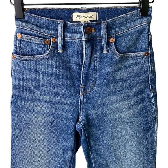 Madewell New! Cali Demi-Boot Distressed Cropped Jeans Bodney Wash Style #NA031