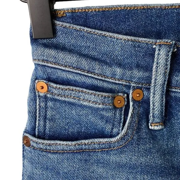 Madewell New! Cali Demi-Boot Distressed Cropped Jeans Bodney Wash Style #NA031