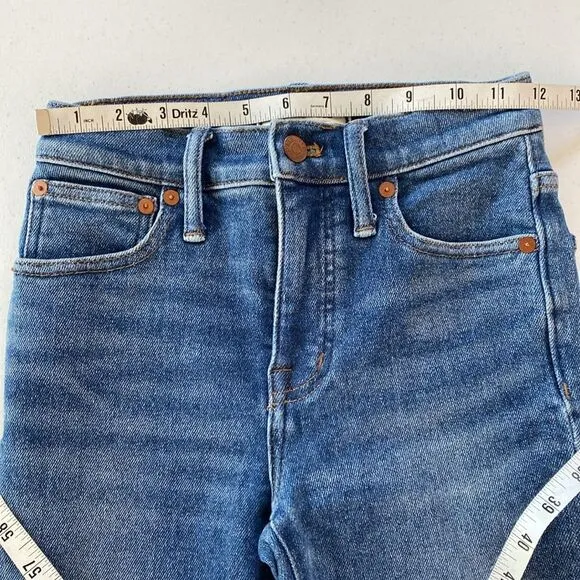 Madewell New! Cali Demi-Boot Distressed Cropped Jeans Bodney Wash Style #NA031