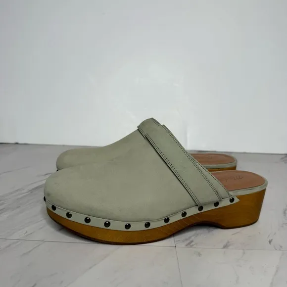 Madewell The Cecily Green Nubuck Clog 7 1/2