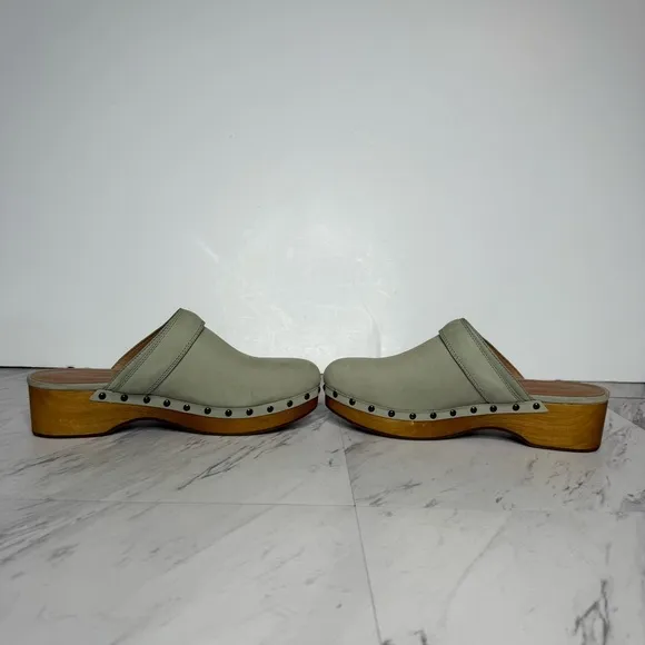 Madewell The Cecily Green Nubuck Clog 7 1/2