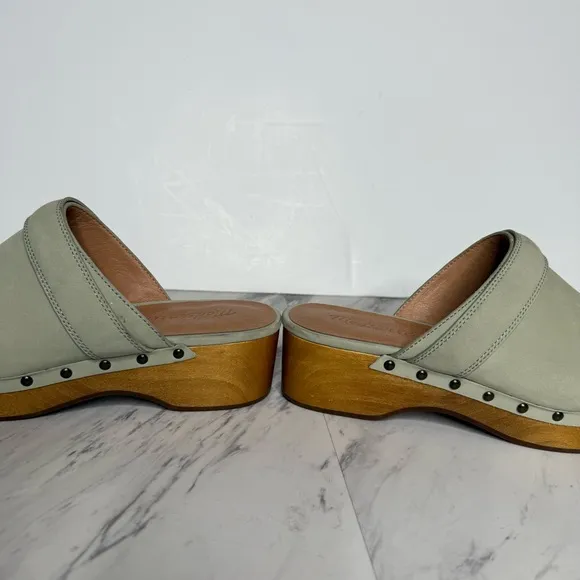 Madewell The Cecily Green Nubuck Clog 7 1/2